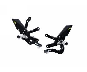 LIGHTECH Adjustable Footrests with Fixed Footrest, Standard Gearbox FTRKA011 Kawasaki ZX 10 R 2021 > 2023