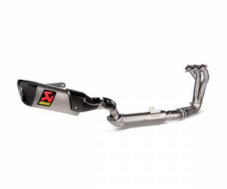 S-Y9R13-HAPT Full System Exhaust Titanium Akrapovic Stainless Steel Headers and Carbon EndCap for YAMAHA TRACER 9 - GT 2021 > 2024
