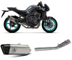 Exhaust Titanium Dark+Fitting Inox Arrow Pista Racing  for Yamaha MT-10 2022 > 2023