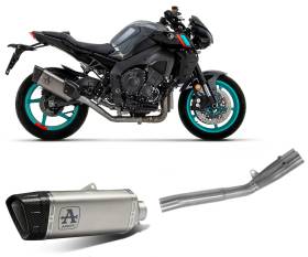 Tubos De Escape+Fijador Arrow Pista Racing Titanio para Yamaha MT-10 2022 > 2023