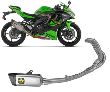 71233PTZ Full System Exhaust Arrow COMPETITION steel collectors for Kawasaki ZX-4R 2024