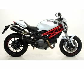 Terminale di Scarico Arrow Thunder alluminio nero per Ducati Monster 796  2010 > 2014