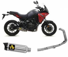 Komplett Auspuff Arrow THUNDER Aluminium+Sammler Alta Yamaha Tracer 7 2021 > 2022