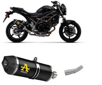 Auspuff Schalldaempfer Arrow RaceTech Alum Dark+Anschlussrohr Racing Suzuki SV650 2021 > 2023