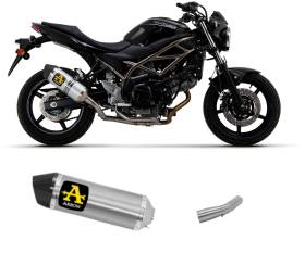 Exhaust Muffler Arrow Race-Tech Aluminum+Link Pipe Racing for Suzuki SV 650 2021 > 2023