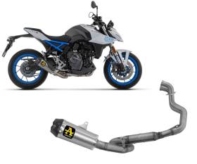 Full System Exhaust Works ARROW titanium Tail Pipe carby for SUZUKI GSX-8S 2023 > 2024