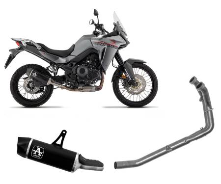 72641AKN + 72189PD Full Exhaust Muffler Indy Race aluminum Dark Tail Pipe carby for HONDA XL 750 2023
