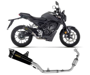 Echappement Complete approuvé Arrow X-Kone "Dark" Aluminium Honda Cb 125 R 2024.
