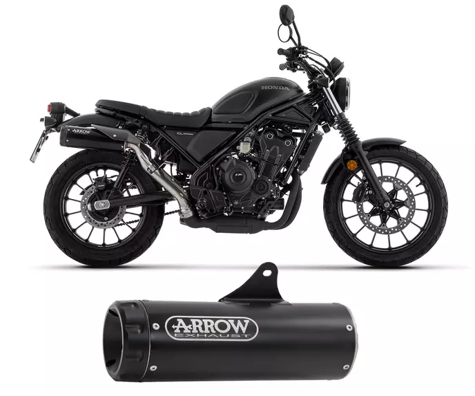 Approved Black Inox Arrow Exhaust Rebel Aluminum Dark End Cap