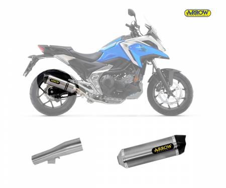 71933AK + 71463MI Silenciador Escape Arrow Race-tech Aluminio Honda Nc 750 X 2021 > 2023