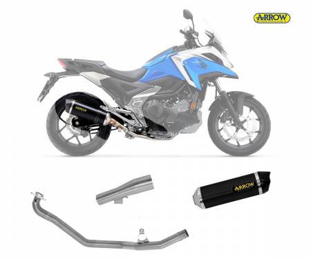 71933AKN + 71463MI + 71464MI Escape Completo Arrow Race-Tech Aluminio Negro Honda Nc 750 X 2021 > 2023