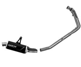Komplette Auspuff Arrow IndyRace EVO Allum Dark Endkappe Inox Honda XL750 Transalp 2023 > 2024