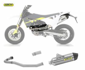 Komplett Auspuff Kat Arrow Race-tech Aluminium Husqvarna 701 Supermoto 2021 > 2024