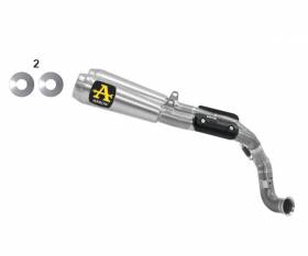 System Exhausts + Link Pipe Nokat Arrow Pro Race Nichrom Ktm 890 Duke R 2020 > 2023