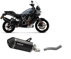 Tubos De Escape Arrow Sonora Titanio Dark+Conector Harley Davidson PanAmerica1250 2020 > 2023