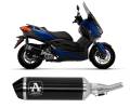 Terminale Scarico Arrow Urban Black Steel Cap Alluminio Nero YAMAHA XMAX 300 2021 > 2024