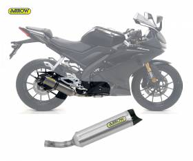 Komplett Auspuff Kat Arrow Thunder Carbon Cap Aluminium Yamaha MT 125 2021 > 2023