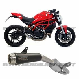 Terminale Scarico + Racc Kat Arrow Pro Race Nero Ducati Monster 797 2017 > 2020
