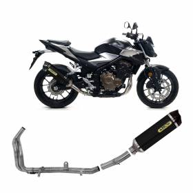 Exhaust System Arrow Racing Aluminium Black Tail Pipe Carbon Honda CB 500 F 2019 > 2020