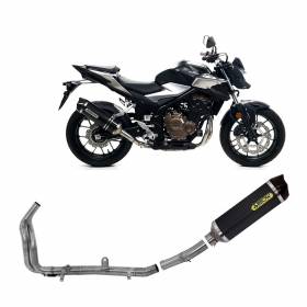 Exhaust System Arrow Racing Carbon Black Tail Pipe Carbon Honda CB 500 F 2019 > 2020
