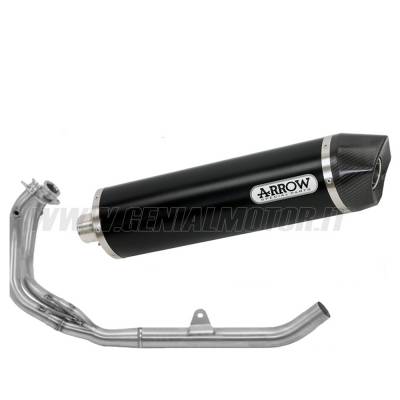 72166PD + 72625AKN Arrow Header+Exhaust Approved Aluminum Black for HONDA CRF 1100 L Africa Twin 2020 > 2023