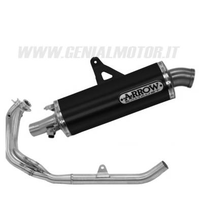 72166PD + 72625AON Arrow Header+Exhaust Approved Aluminum Black for HONDA CRF 1100 L Africa Twin 2020 > 2023