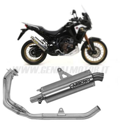72166PD + 72625AO Arrow Header+Exhaust Approved Aluminum for HONDA CRF 1100 L Africa Twin 2020 > 2023