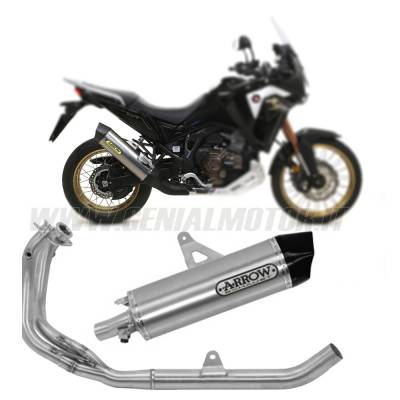 72166PD + 72625PK Arrow Header+Exhaust Approved Titanium for HONDA CRF 1100 L Africa Twin 2020 > 2023