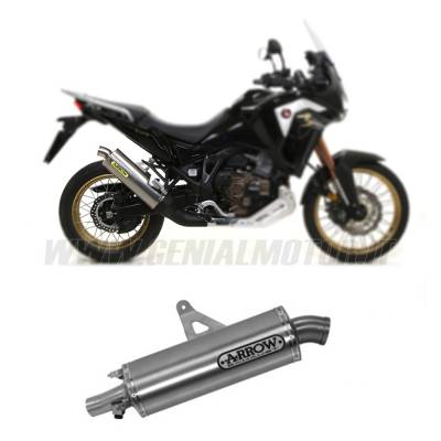 72625PO Approved Titanium Arrow Exhaust Maxi Race-Tech Stainless Steel End Cap HONDA CRF 1100 L Africa Twin 2020 > 2023