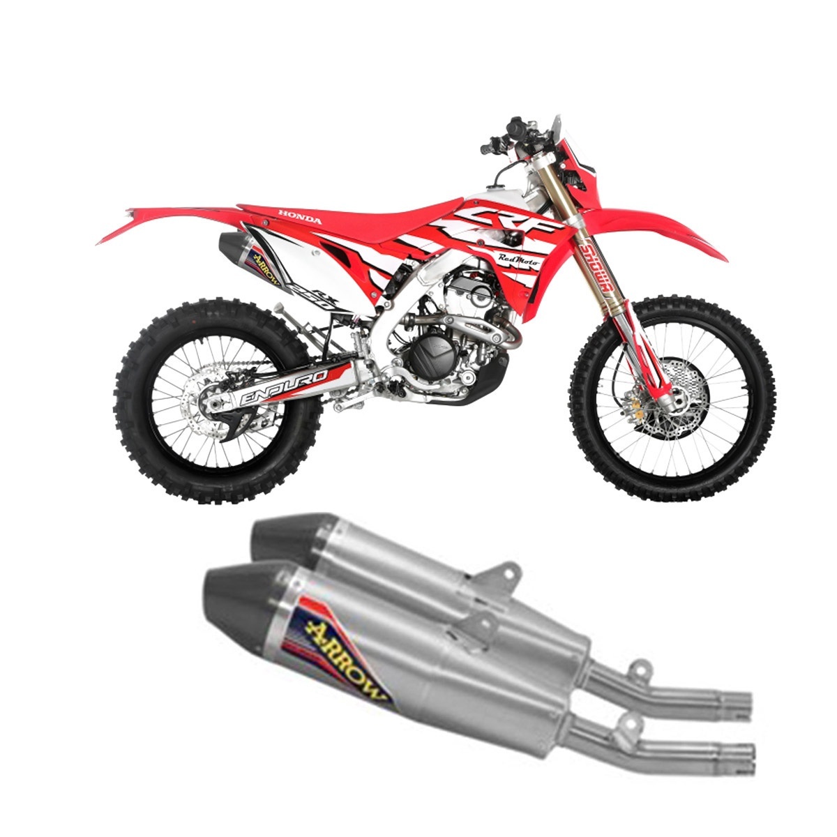 75152TK Escapes Arrow Thunder Titanio Fodero Carbon Honda CRF 250 RX 2019 2020