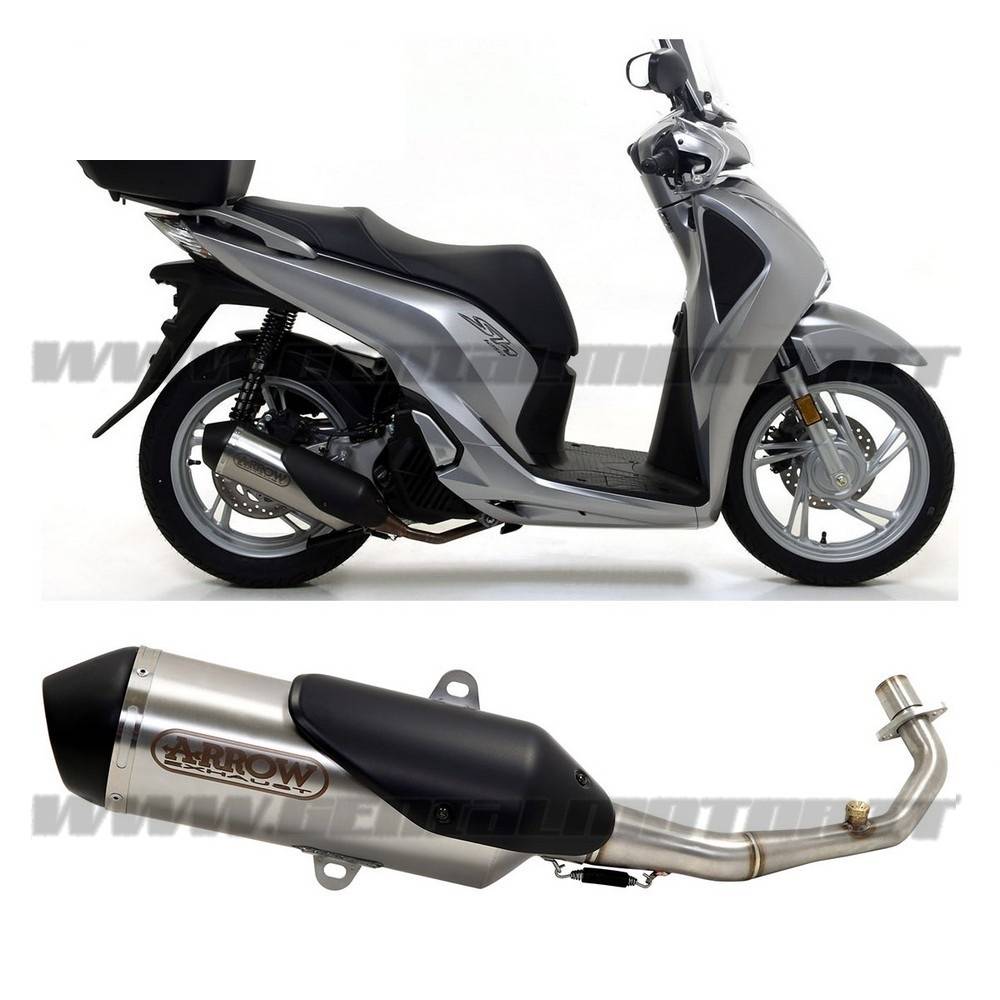 xn kz Full Exhaust Catalyzed Arrow Urban Nichrom Black Honda Sh 125 17