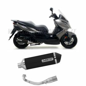 Arrow Header+Exhaust Approved Aluminum Black for KAWASAKI J 301 2017 > 2020