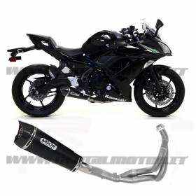 Full Exhaust Kat Arrow Xkone Steel Black Kawasaki Ninja 650 2017 > 2020