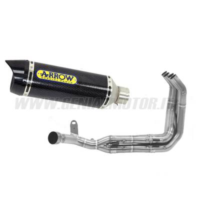 71727MI + 71912MK Arrow Headers+Exhaust Approved Carbon for KAWASAKI Z 900 2020 > 2024