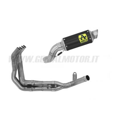 71688MI + 71531GPI Arrow Headers+Exhaust Approved Stainless Steel Black for KAWASAKI Z 900 A2 2019 > 2024