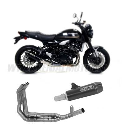 71685MI + 74506RB Arrow Headers+Exhaust Approved Nichrom Black for KAWASAKI Z 900 RS 2017 > 2020