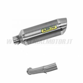 Arrow Link Pipe+Racing Street Thunder Aluminum Exhaust Stainless Steel End Cap KTM DUKE 390 2017 > 2020