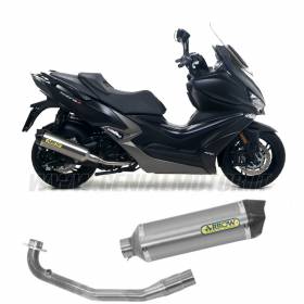 Arrow Header+Exhaust Approved Titanium for KYMCO XCITING 400i S 2019 > 2020