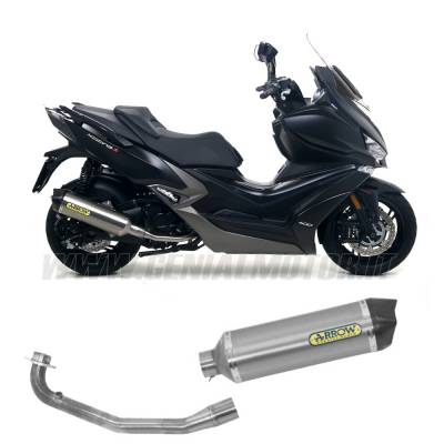 73018MI + 73517PK Arrow Header+Exhaust Approved Titanium for KYMCO XCITING 400i S 2019 > 2020
