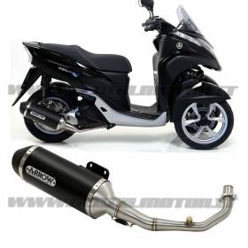 Full Exhaust Kat Arrow Urban Aluminium Black Yamaha Tricity 125 2018 > 2020