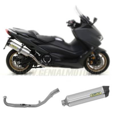 73013KZ + 73514AK Arrow Headers+Exhaust Approved Aluminum for YAMAHA T-Max 560 2017 > 2021