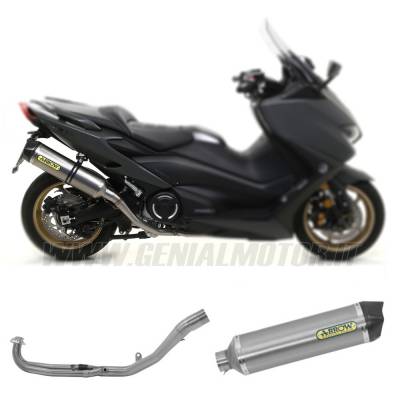 73013KZ + 73514PK Arrow Headers+Exhaust Approved Titanium for YAMAHA T-Max 560 2017 > 2021