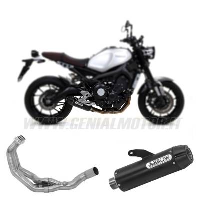 71620KZ + 71849JRN Arrow Headers+Exhaust Approved Stainless Steel Black for YAMAHA XSR 900 2019 > 2020