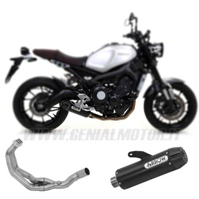 71620MI + 71849JRN Arrow Headers+Exhaust Approved Stainless Steel Black for YAMAHA XSR 900 2019 > 2020