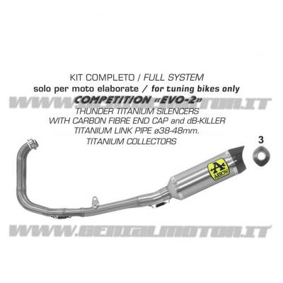71181CKR Echappement Complete Arrow Competition Evo 2 Full Tit Yamaha Yzf R3 2015 > 2020