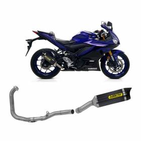 Exhaust System Arrow Carbon Thunder Tail Pipe Carbon Yamaha YZF R3 2019 > 2020