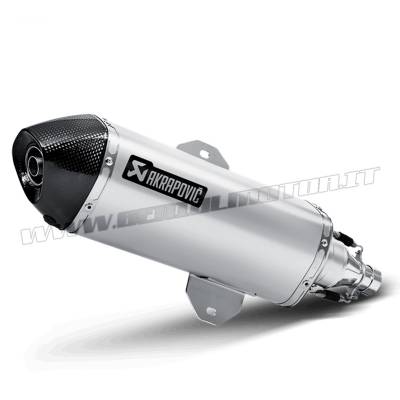 S-PI3SO6-HRSS Exhaust Stainless Steel Muffler Akrapovic for Piaggio BEVERLY 300 2009 > 2016