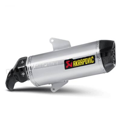 S-A8SO2-HWSS Exhaust Stainless Steel Approved Muffler Akrapovic for Gilera GP 800 2008 > 2016
