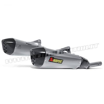 S-B16SO2-HZAAT Pair of Titanium Exhaust Approved Mufflers Akrapovic for Bmw K1600GT 2011 > 2020