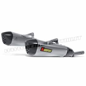 Pair of Titanium Exhaust Approved Mufflers Akrapovic Bmw K1600GTL 2011 > 2020